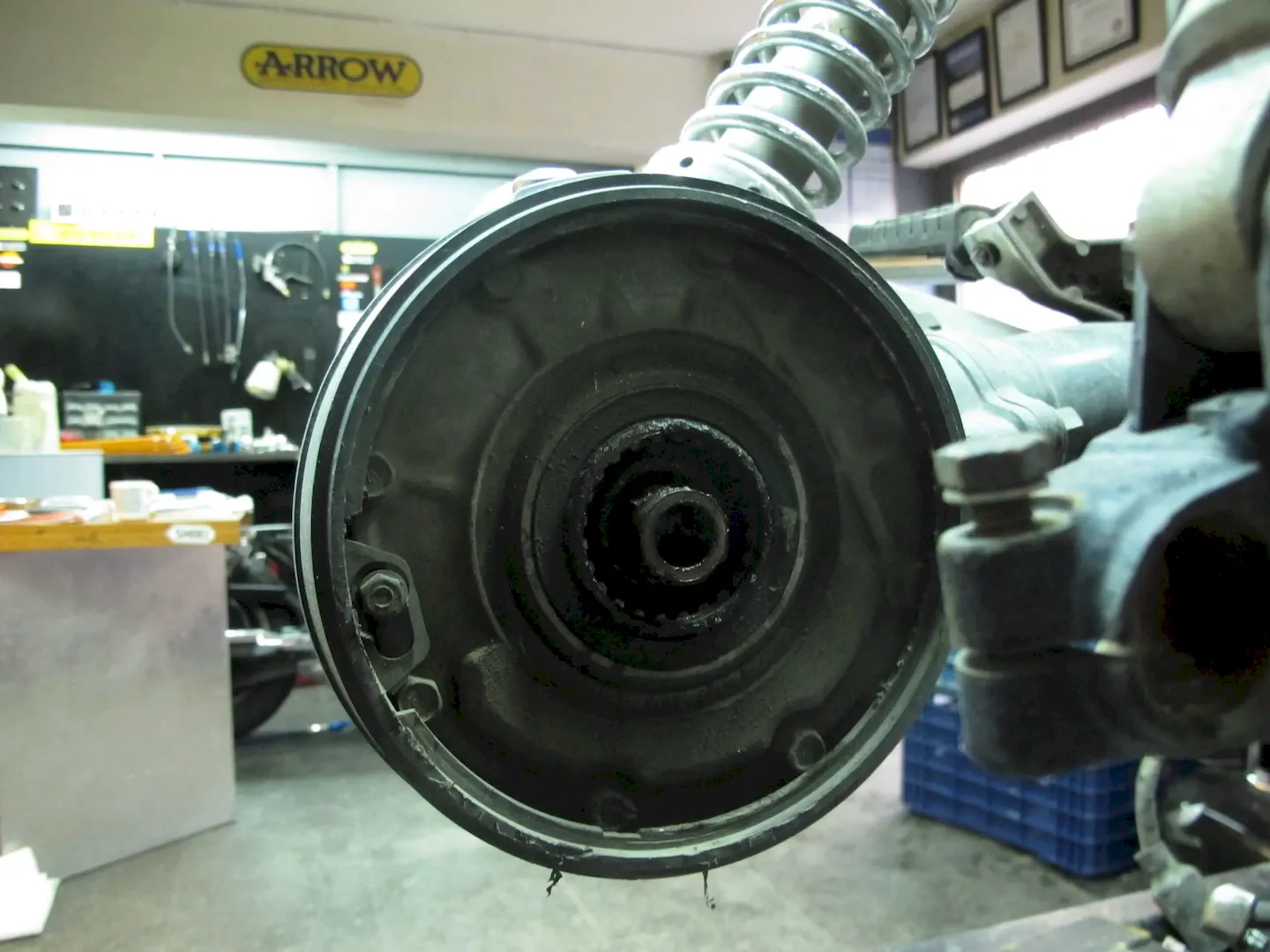 Cafe Racer yapım-Honda Night Hawk söküm, şaft kapak