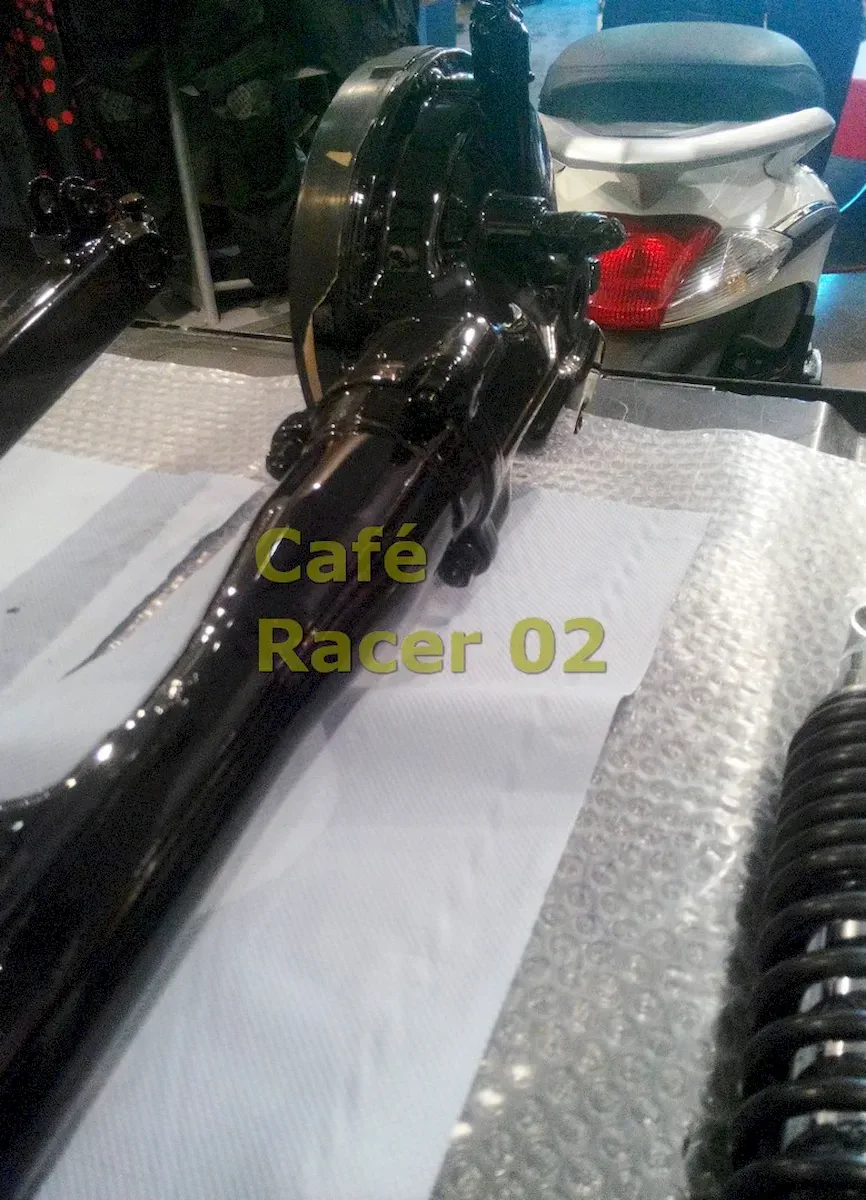 Café Racer 02 motosiklet-boyadan geliş şaft