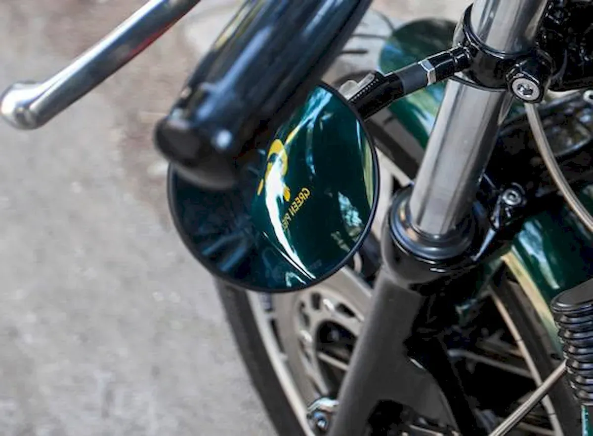 Café Racer 02 motosiklet-sol taraftan ayna ayrıntı fotoğrafı