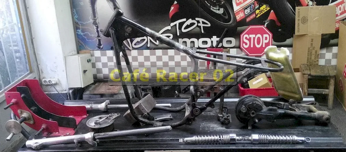 Café Racer 02, sele yapımı, şasi görseli